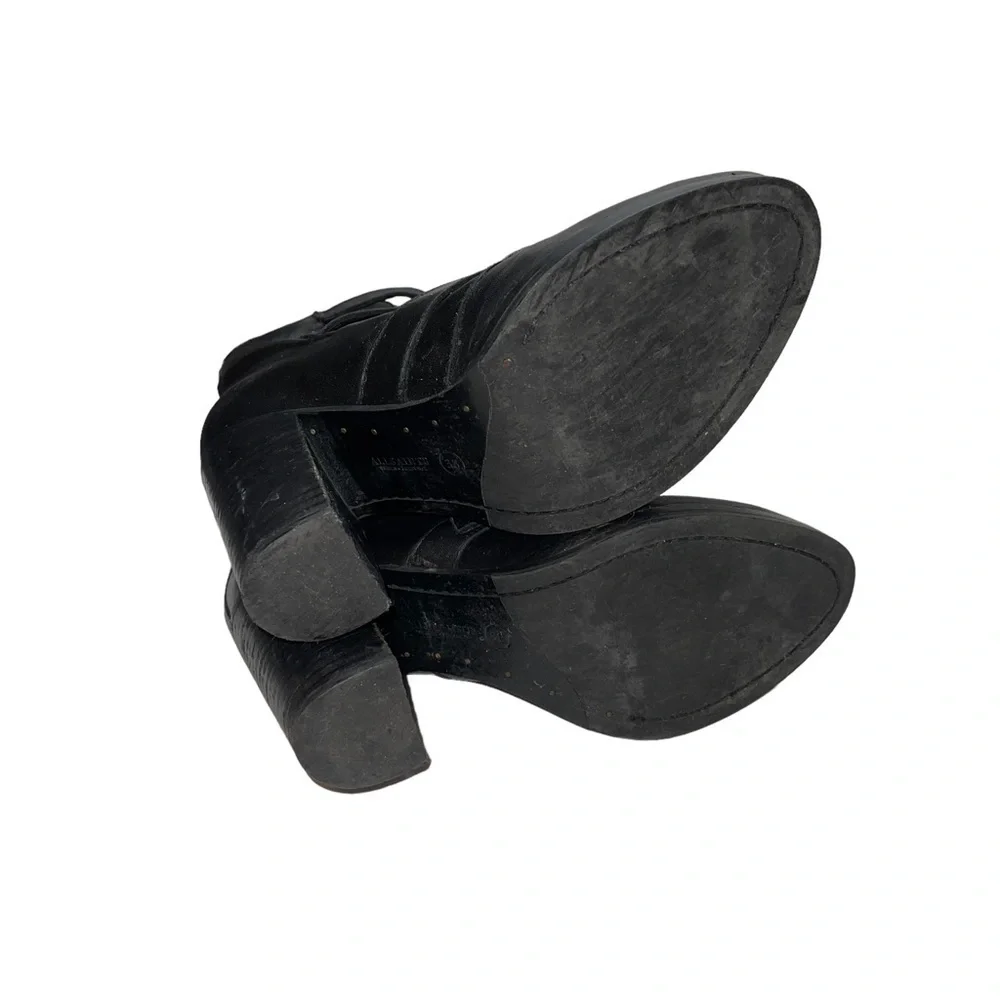 All Saints Buckle Up Leather Boots Size 7.5/ EU 38